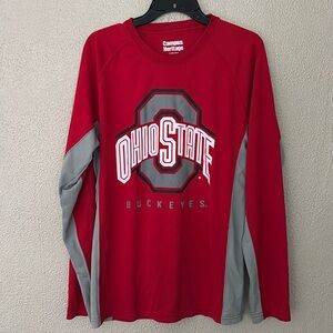 Men’s Campus Heritage Ohio State Longsleeve Shirt, Red, Large